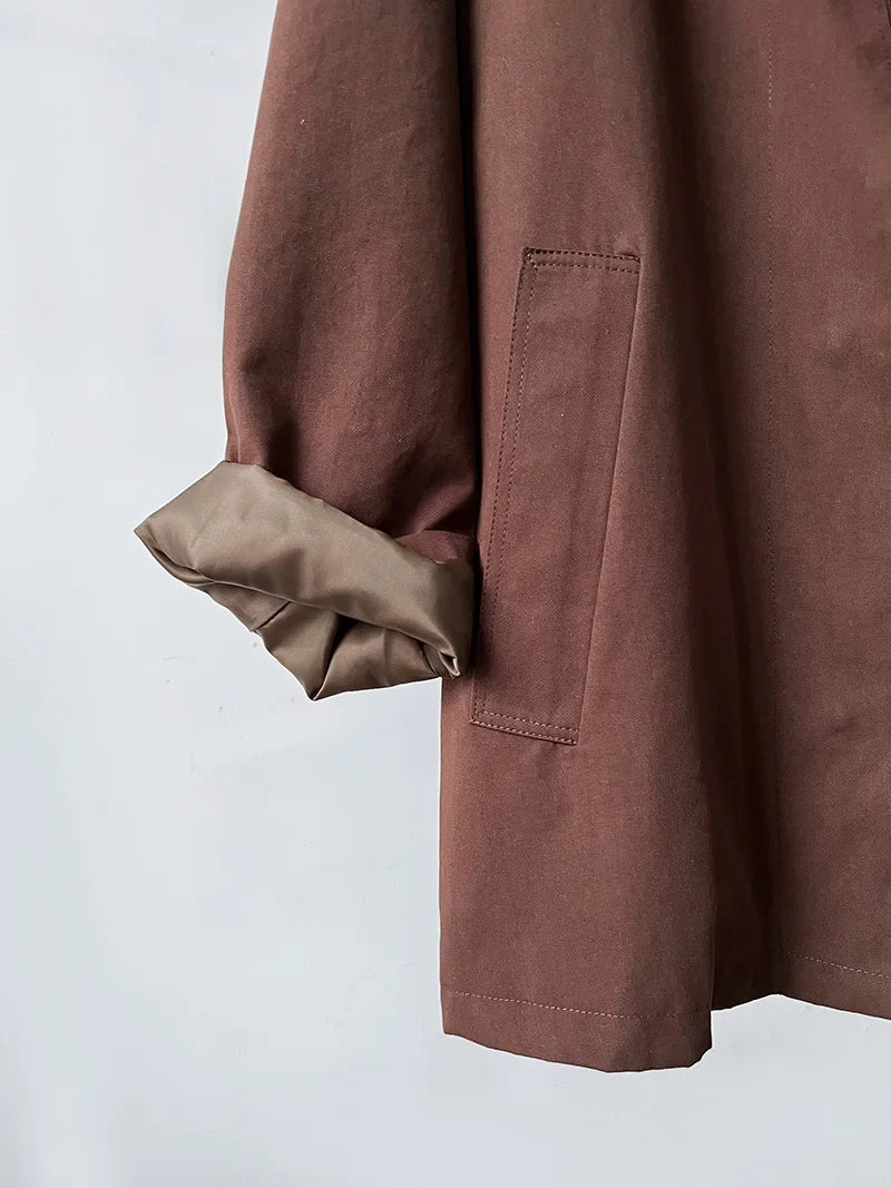 Elodie | Short Lapel Trench Coat