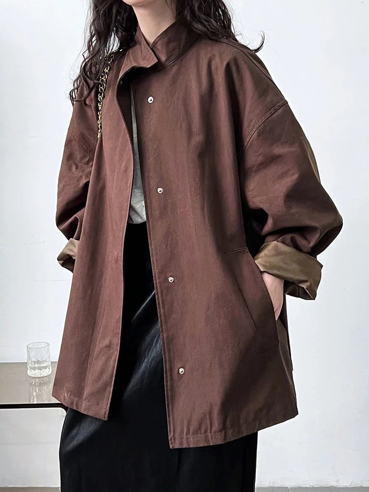 Elodie | Short Lapel Trench Coat