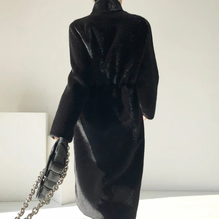 Vivienne | Long Faux Mink Coat