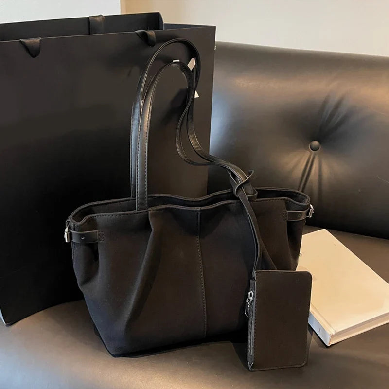 Maribel | Suede Bucket Tote