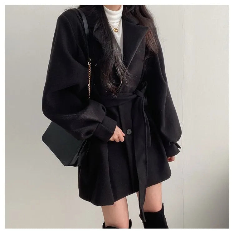Isadora | Lace-Up Wool Coat