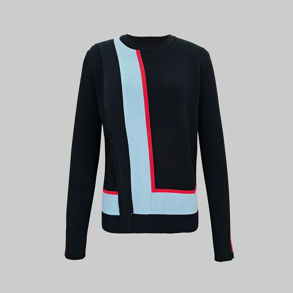 Amelia | Contrast Knit Sweater
