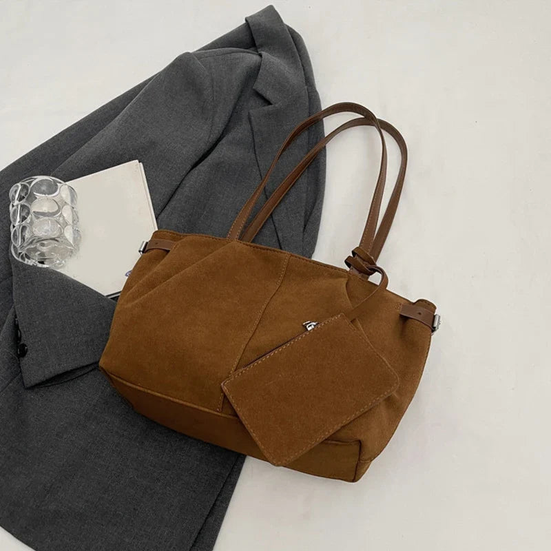 Maribel | Suede Bucket Tote